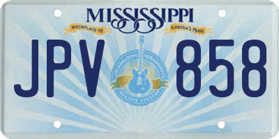 MS license plate JPV858