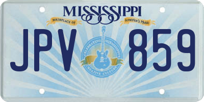 MS license plate JPV859