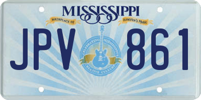 MS license plate JPV861