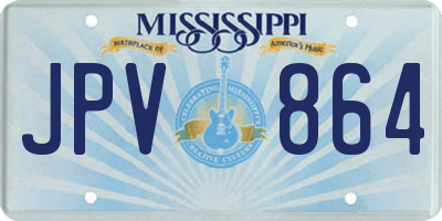 MS license plate JPV864