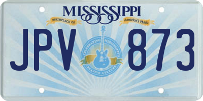 MS license plate JPV873