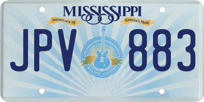 MS license plate JPV883