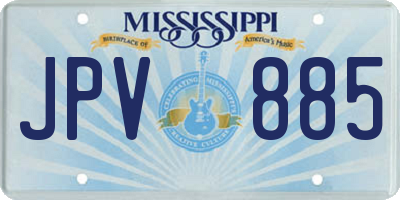 MS license plate JPV885
