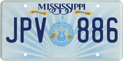 MS license plate JPV886