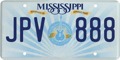 MS license plate JPV888