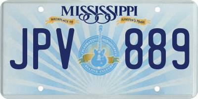 MS license plate JPV889