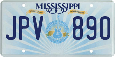 MS license plate JPV890
