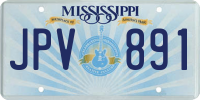 MS license plate JPV891