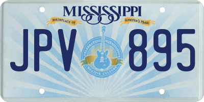 MS license plate JPV895