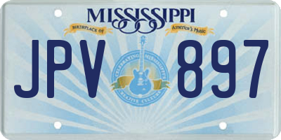 MS license plate JPV897