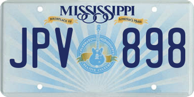 MS license plate JPV898
