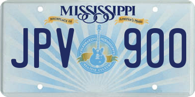 MS license plate JPV900