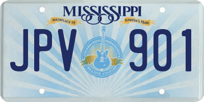 MS license plate JPV901