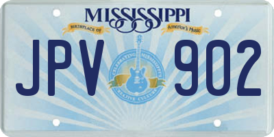 MS license plate JPV902