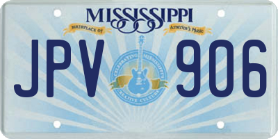 MS license plate JPV906