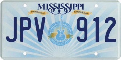 MS license plate JPV912