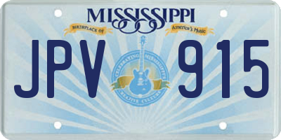 MS license plate JPV915