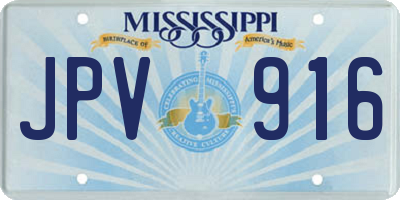 MS license plate JPV916