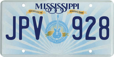 MS license plate JPV928