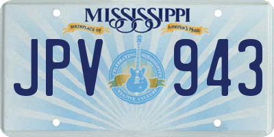 MS license plate JPV943