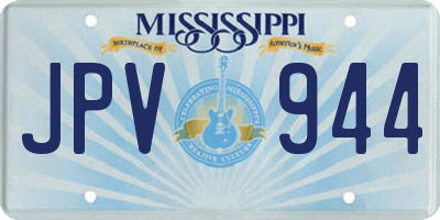MS license plate JPV944