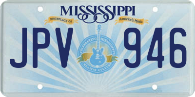 MS license plate JPV946