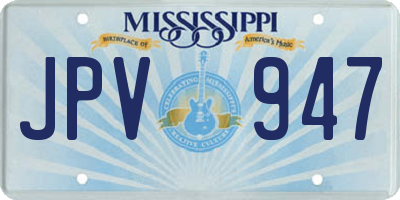MS license plate JPV947