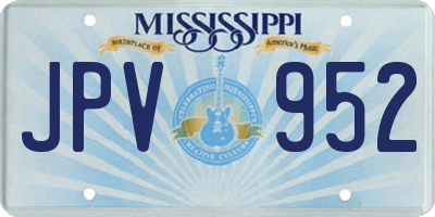 MS license plate JPV952