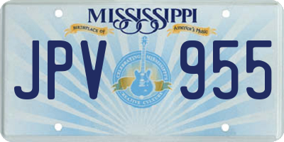 MS license plate JPV955