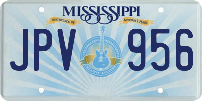 MS license plate JPV956