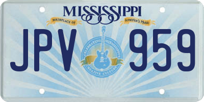 MS license plate JPV959