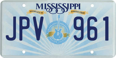 MS license plate JPV961