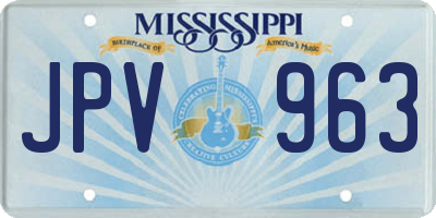 MS license plate JPV963