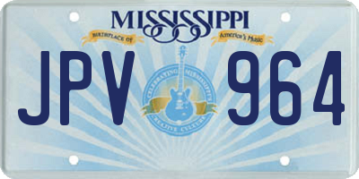 MS license plate JPV964