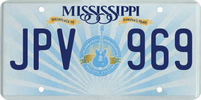 MS license plate JPV969