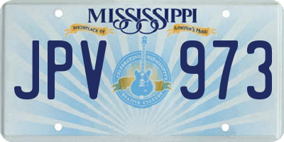 MS license plate JPV973