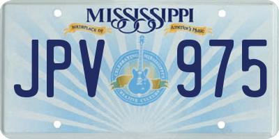 MS license plate JPV975