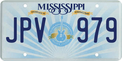 MS license plate JPV979