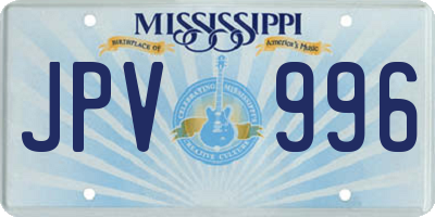 MS license plate JPV996