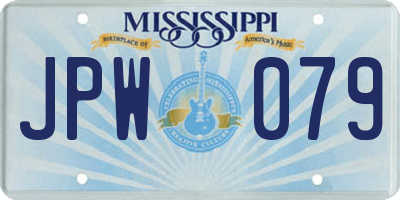 MS license plate JPW079