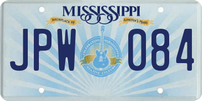 MS license plate JPW084
