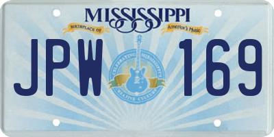 MS license plate JPW169