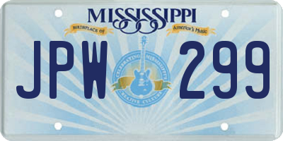 MS license plate JPW299