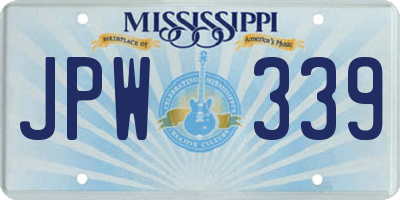 MS license plate JPW339