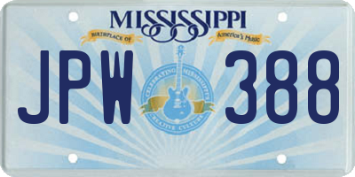 MS license plate JPW388