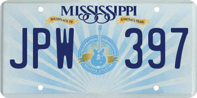 MS license plate JPW397