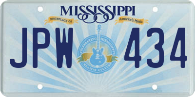 MS license plate JPW434
