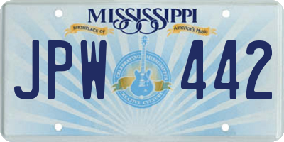 MS license plate JPW442