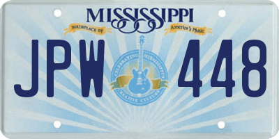 MS license plate JPW448