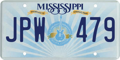 MS license plate JPW479